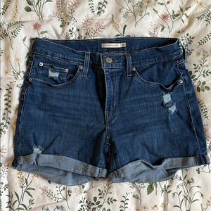 Levi’s Midlength Distressed Shorts